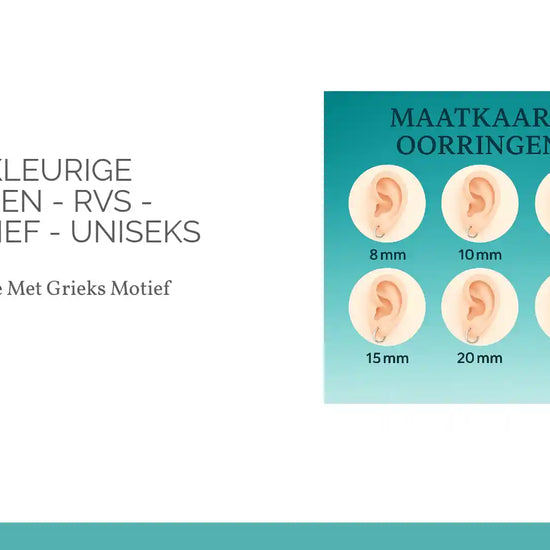 Zilverkleurige Oorringen - RVS - Grieks Motief - Uniseks by@Outfy