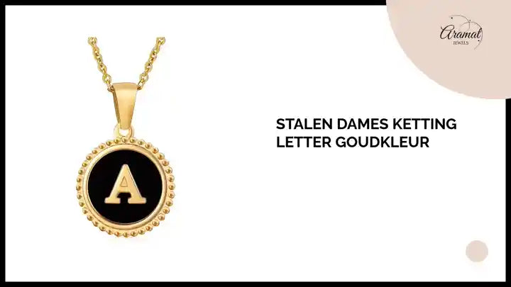 Stalen dames ketting letter goudkleur by@Outfy