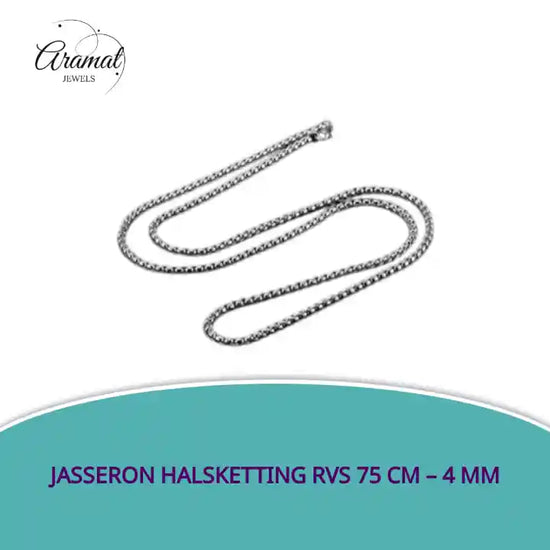 Jasseron Halsketting RVS 75 cm &ndash; 4 mm by@Outfy
