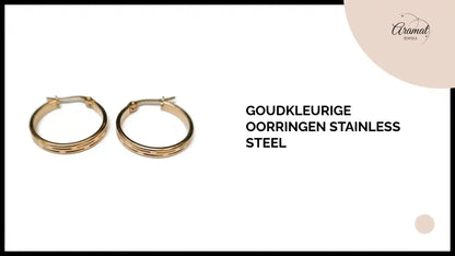Goudkleurige Oorringen stainless steel by@Outfy