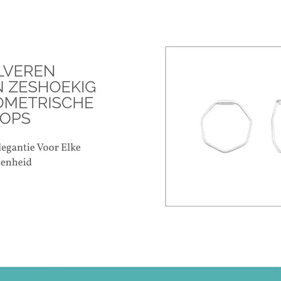 925 Zilveren Oorringen Zeshoekig 14mm - Geometrische Hoops by@Outfy