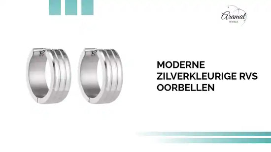 Moderne Zilverkleurige Rvs Oorbellen by@Outfy