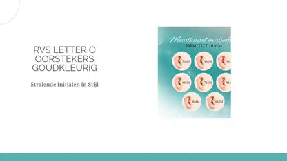 RVS letter O oorstekers goudkleurig by@Outfy