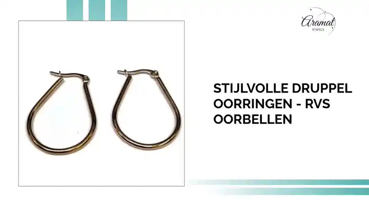 Stijlvolle Druppel Oorringen - Rvs Oorbellen by@Outfy