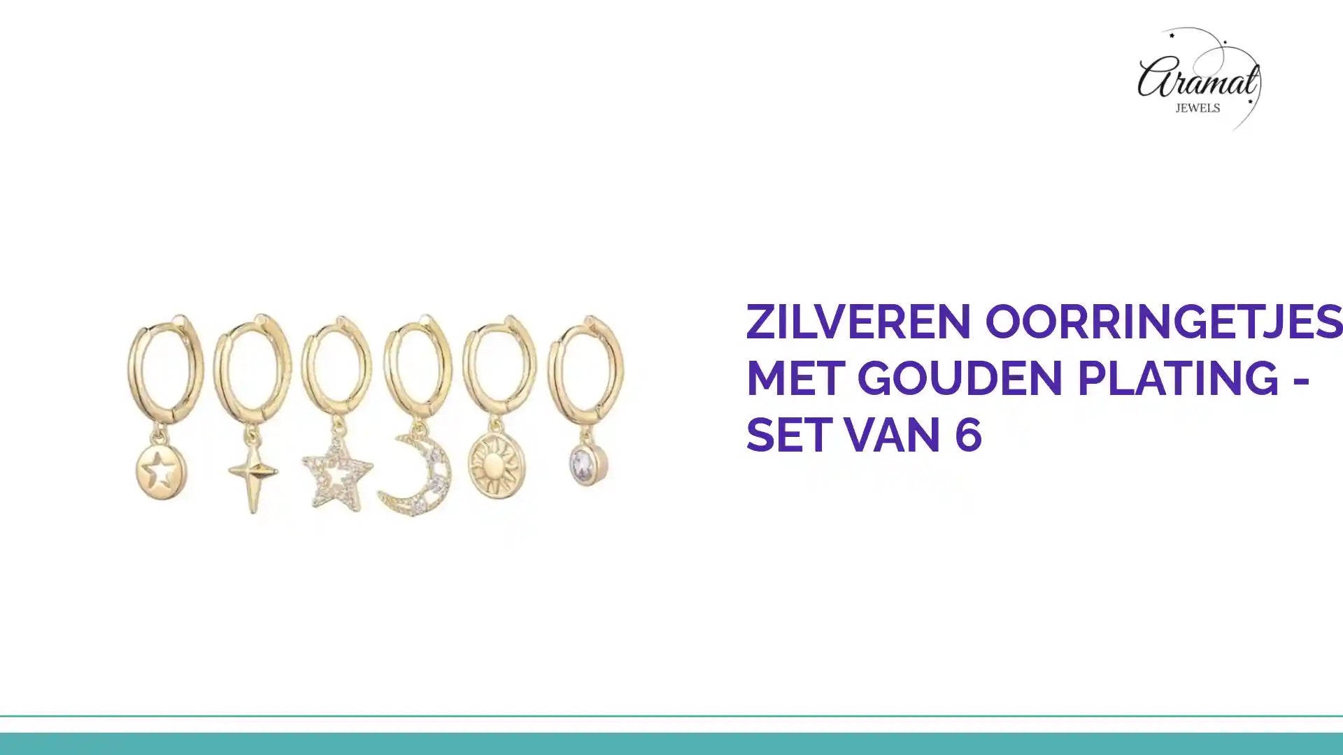 Zilveren Oorringetjes met Gouden Plating - Set van 6 by@Outfy