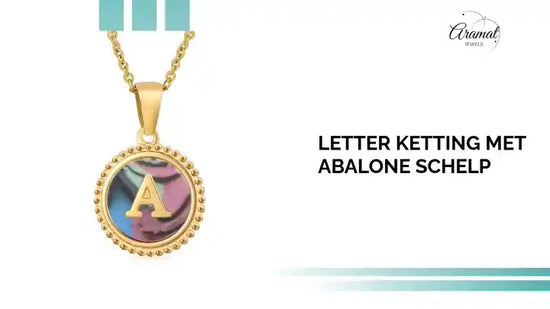 letter Ketting met Abalone Schelp by@Outfy
