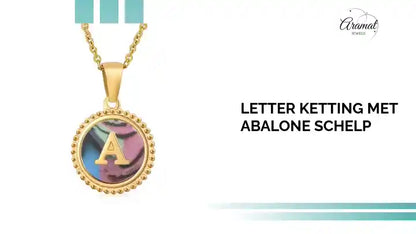 letter Ketting met Abalone Schelp by@Outfy