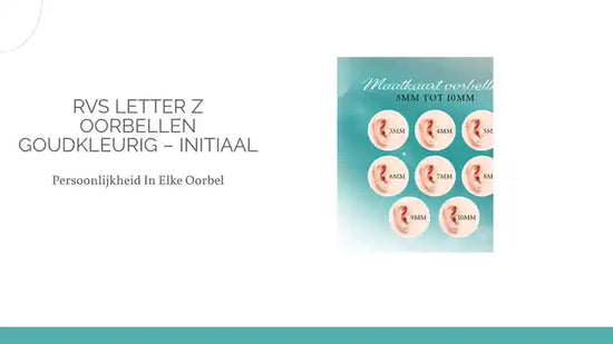 RVS Letter Z Oorbellen Goudkleurig &ndash; Initiaal by@Outfy