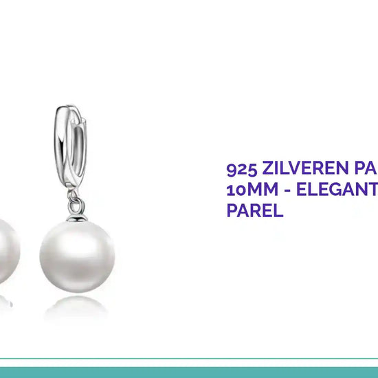 925 Zilveren Parel Oorringen 10mm - Elegante Hoepels met Parel by@Outfy