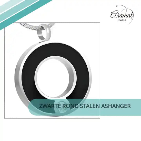 Zwarte Rond Stalen Ashanger by@Outfy