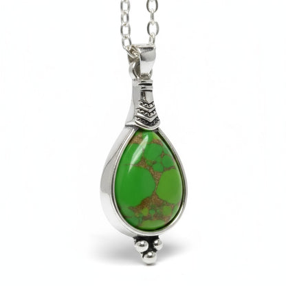 Bohemien Groene Gemarmerde Ketting