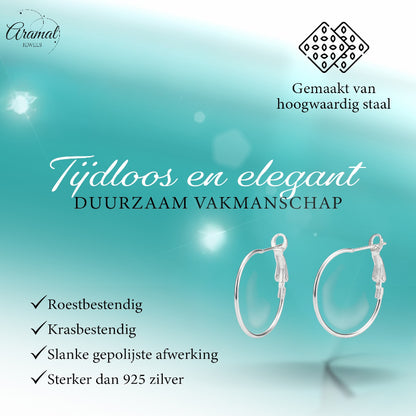 Boucles d'oreilles en métal argenté, charnière pliable de 25 mm