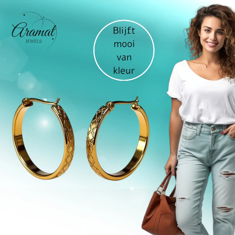 Boucles d'oreilles Rendez-vous à carreaux - Chics et fiables !