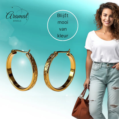 Boucles d'oreilles Rendez-vous à carreaux - Chics et fiables !