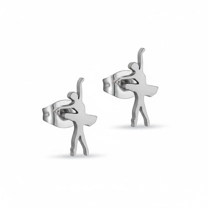 Boucles d'oreilles Dancer – Acier argenté 11 x 6 mm