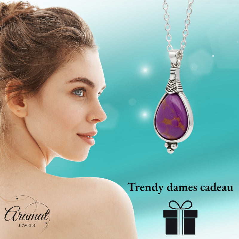 Collier bohème avec pendentif en forme de goutte