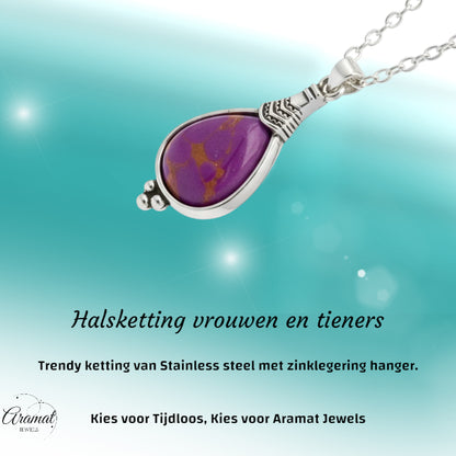 Collier bohème avec pendentif en forme de goutte