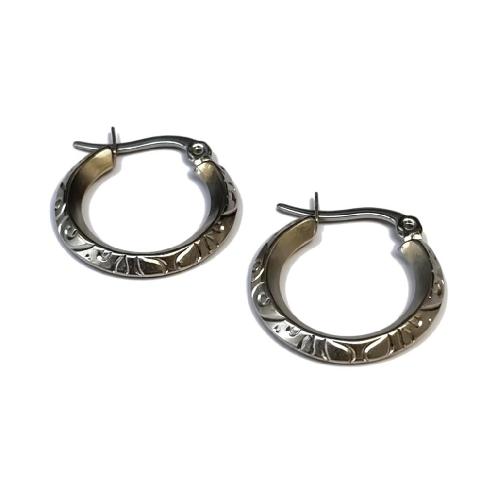 Oorringen – RVS Mat Zilverkleur Fantasie (20mm)