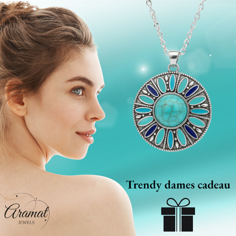 Boho Halsketting met ronde hanger