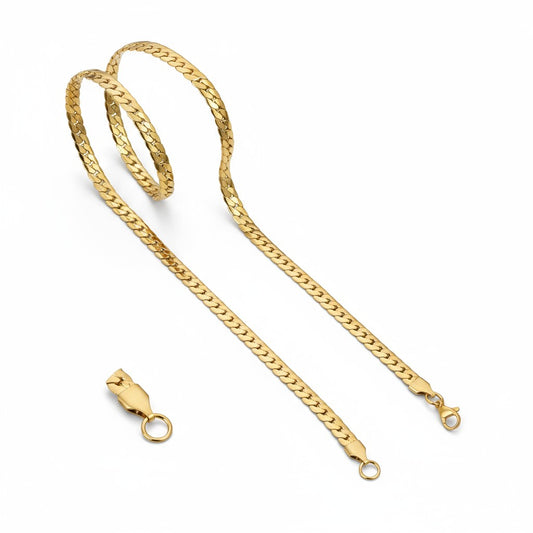 Stalen Gourmet Ketting goudkleurig staal