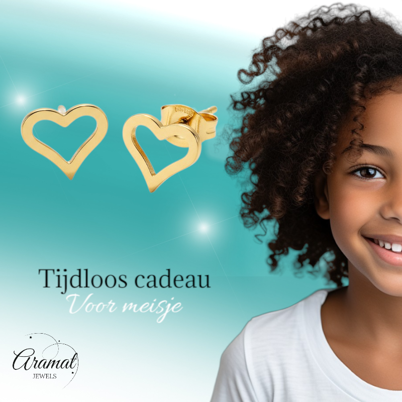 Boucles d'oreilles cœur en acier inoxydable doré, 8 mm, ouvertes