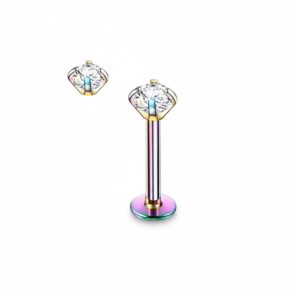 Piercing hélix multicolore en zircone AB 6 mm 1,2 mm