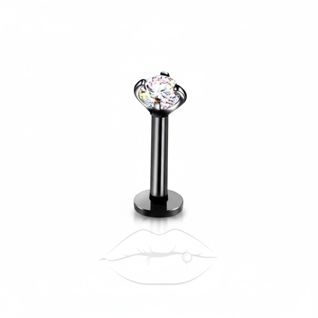 Piercing tragus-hélix – Noir – Zircone AB