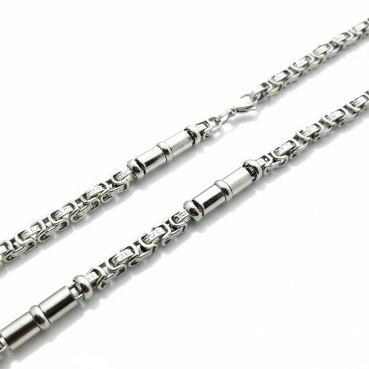 Stalen Konings Ketting met Versace Motief