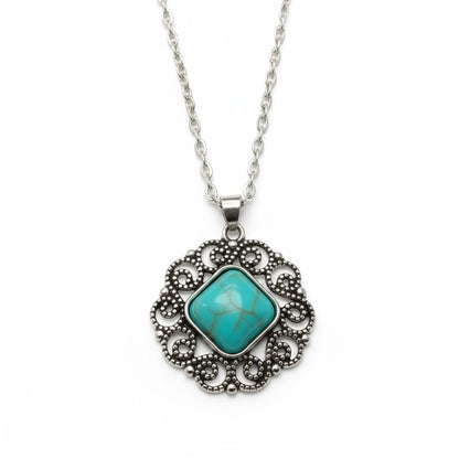 Boho Halsketting met Turquoise Steen