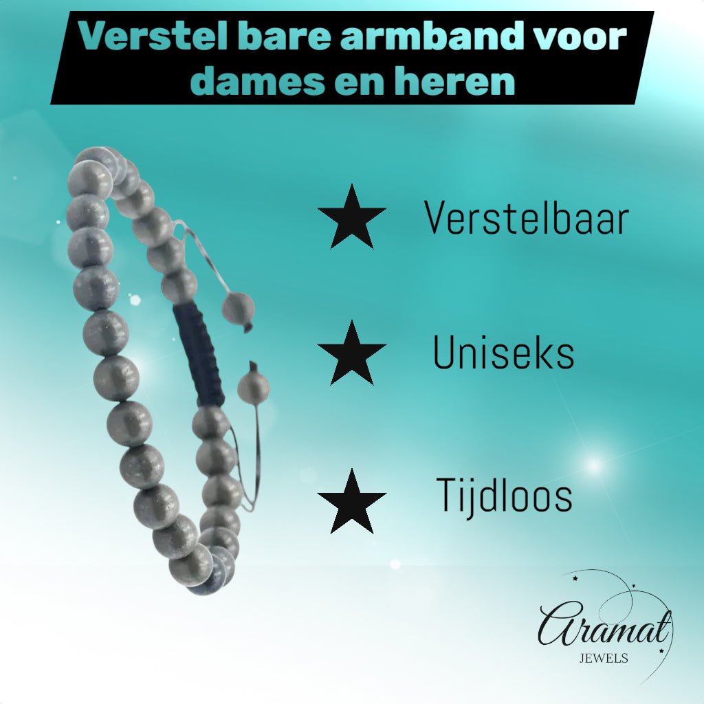 Pyriet Natuursteen Armband man vrouw - Aramat Jewels - Armbanden - cadeautip