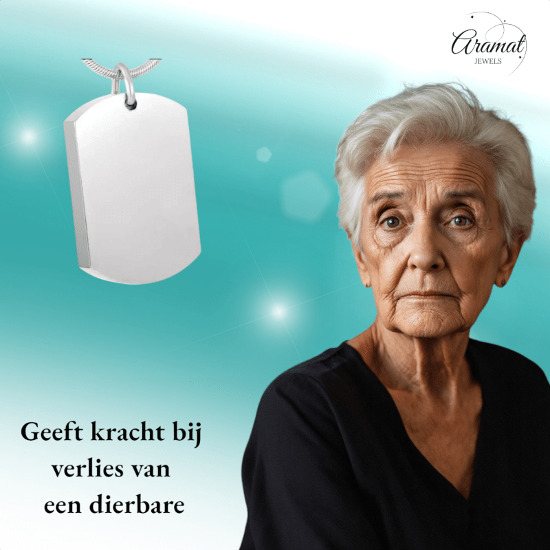 Rechthoek Ashanger Zilverkleur RVS 30×18 mm - hang293 - 8416 - Gedenkhangers kopen# - 30mm - alles - ashangers