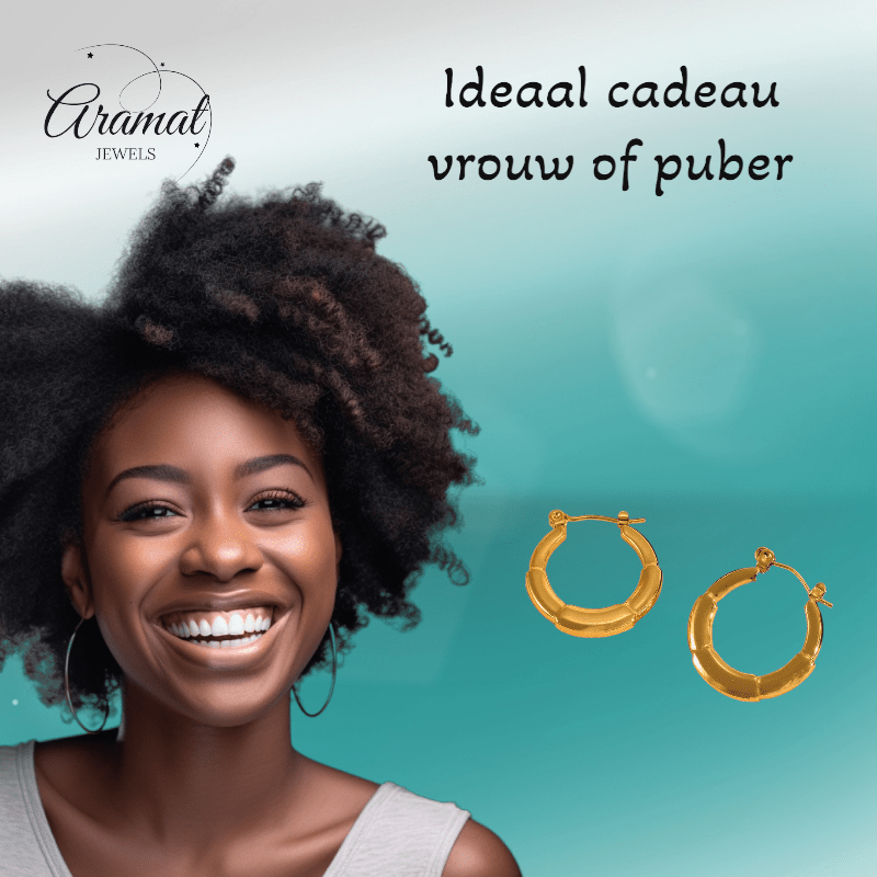 Ronde Oorringen 24x23mm – Goudkleurig RVS – Kleine Hoops - oor6349 - 840144 - Oorringen kopen# - 24mm - alles - cadeau