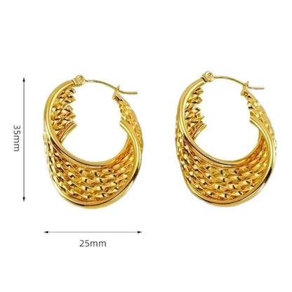 Ronde Oorringen RVS Goudkleurig – 35mm – 6 Hoepels in 1 - oor6323 - 69939 - Oorringen kopen# - 35mm - alles - cadeau