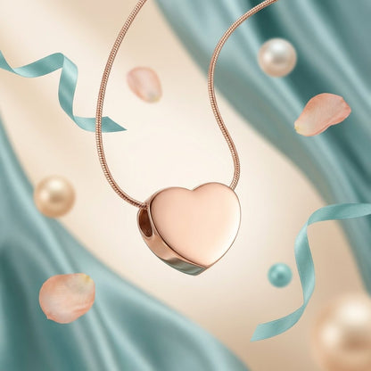 Rosékleurige asbedel hart – roestvrij staal 13mm - Aramat Jewels - Asbedels - cadeautip