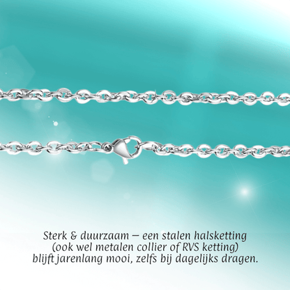 RVS Anker Ketting Zilverkleur 50 - 60cm - Maritieme Schakelketting - Aramat Jewels - Halskettingen - cadeautip