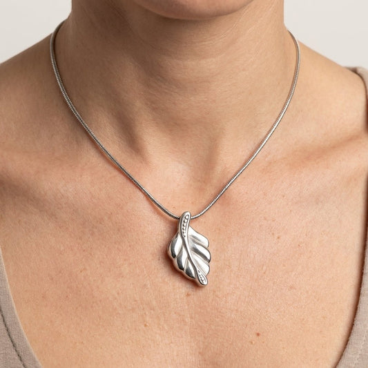 RVS Ashanger Blaadje - Zilverkleurig - Aramat Jewels - Gedenkhangers - cadeautip