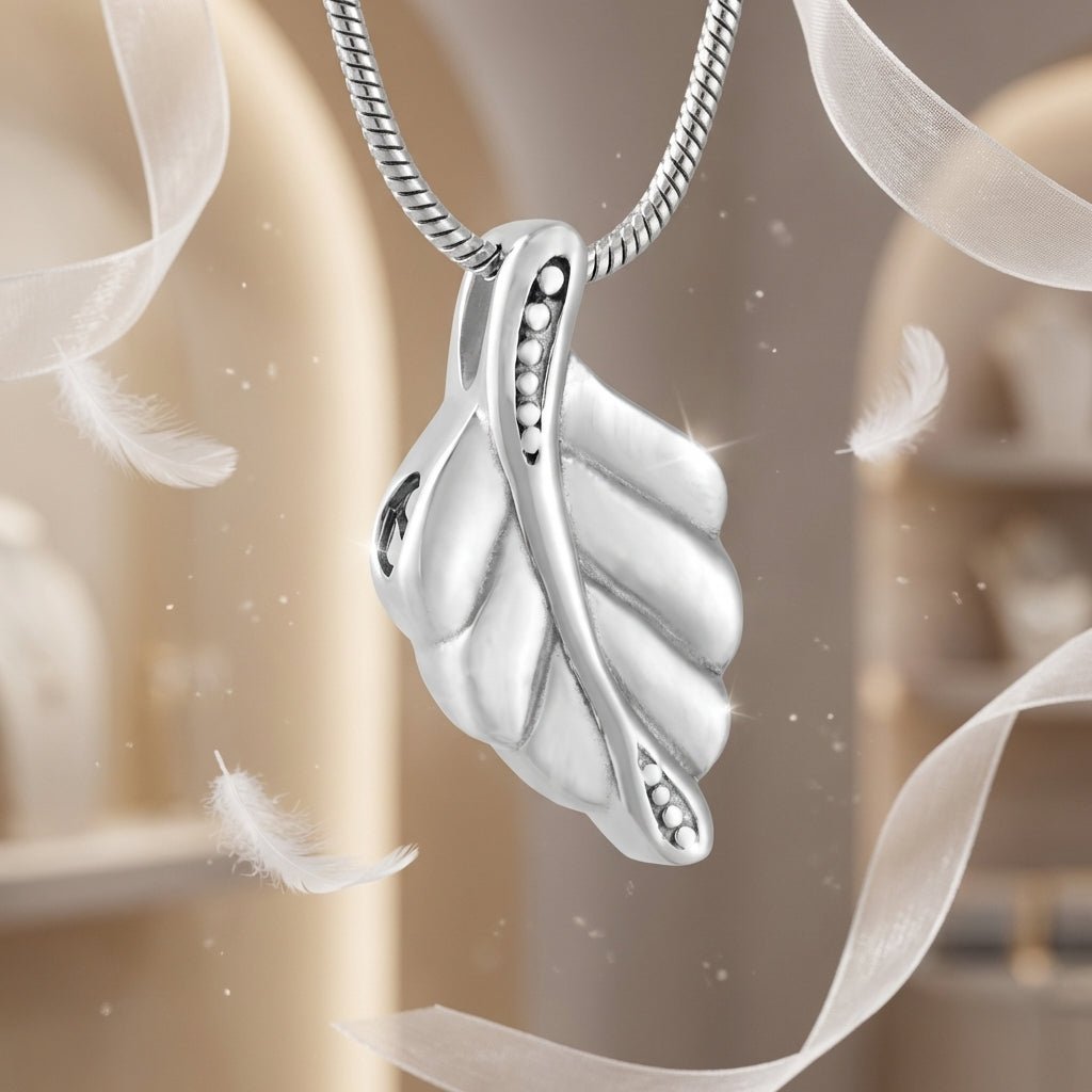 RVS Ashanger Blaadje - Zilverkleurig - Aramat Jewels - Gedenkhangers - cadeautip