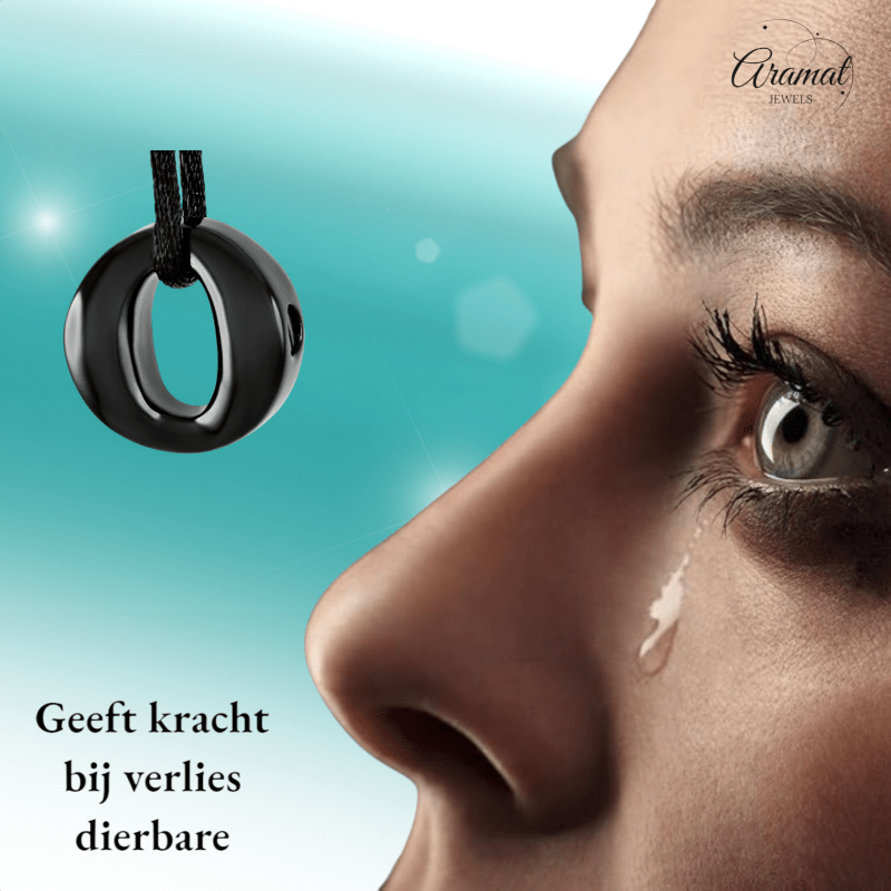 RVS Ashanger Open Cirkel - Zwart - hang858 - 9284 - Gedenkhangers kopen# - 20mm - alles - ashangers