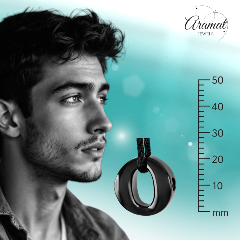 RVS Ashanger Open Cirkel - Zwart - hang858 - 9284 - Gedenkhangers kopen# - 20mm - alles - ashangers