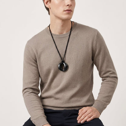 RVS Ashanger Open Cirkel - Zwart - Aramat Jewels - Gedenkhangers - cadeautip