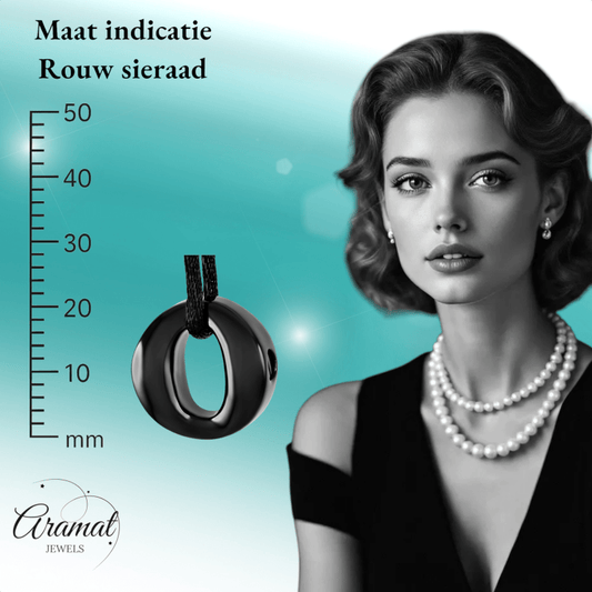 RVS Ashanger Open Cirkel - Zwart - hang858 - 9284 - Gedenkhangers kopen# - 20mm - alles - ashangers