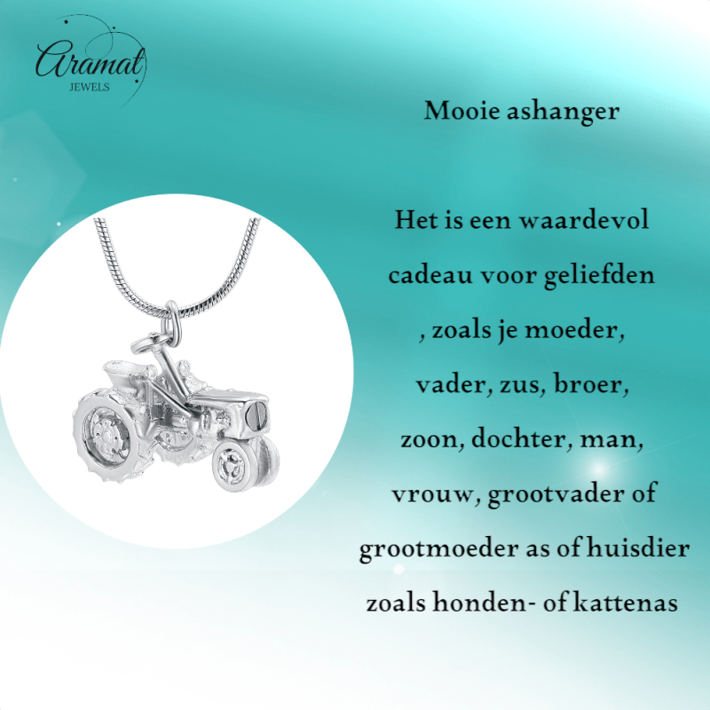 RVS Ashanger Trekker - Zilverkleurig - 20x30 mm - hang1314 - 20001 - Gedenkhangers kopen# - 30mm - alles - ashangers