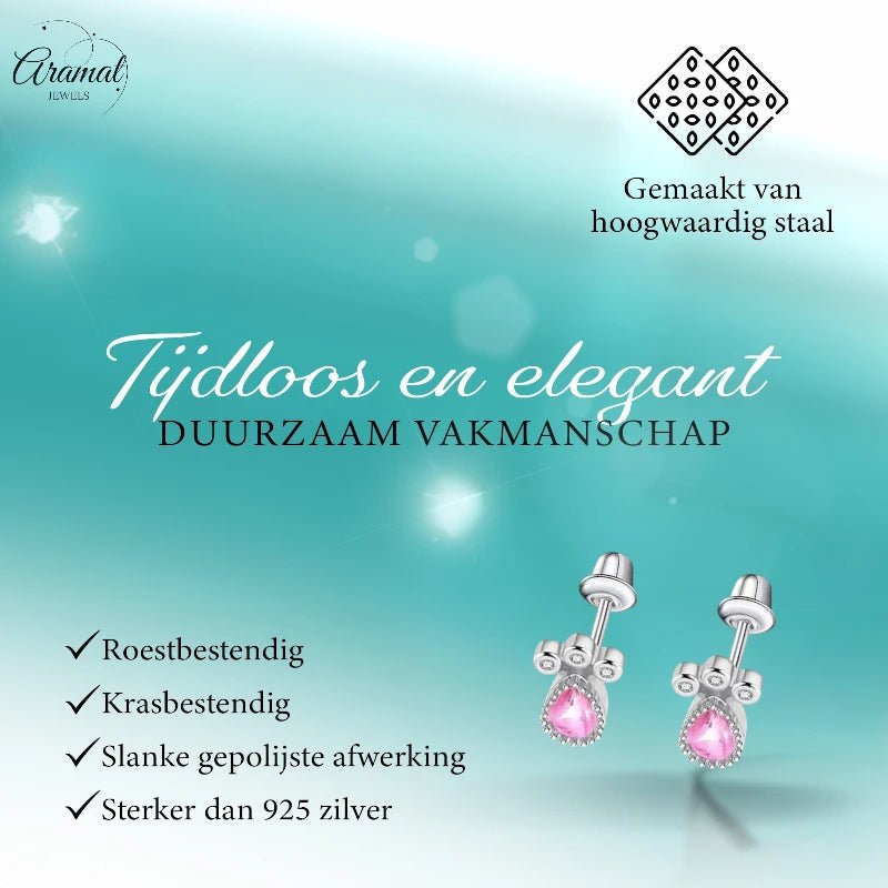 RVS druppel oorbellen meisje 9x7mm - Schroefsluiting - oor6273 - 72440 - Oorbellen kopen# - 9mm - alles - cadeau