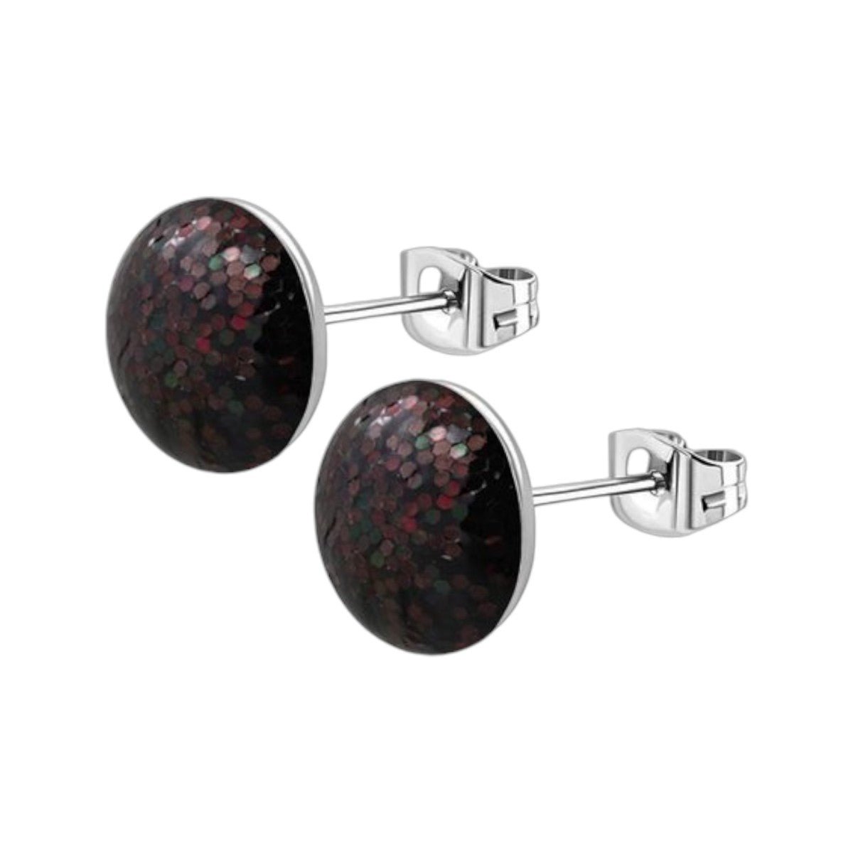 RVS Glitter Oorbellen 8mm Diverse Kleuren - Sprankelende Oorstekers - Aramat Jewels - Oorbellen - cadeautip