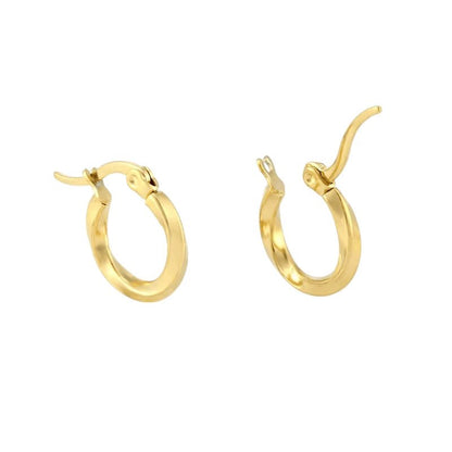 RVS Goudkleurige Gedraaide Oorringen 10mm - Trendy & Tijdloos - oor2521 - Oorringen kopen