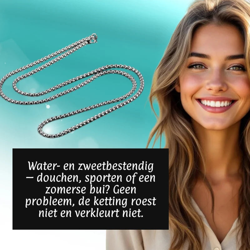 RVS Jasseron Halsketting 65 cm – 3 mm