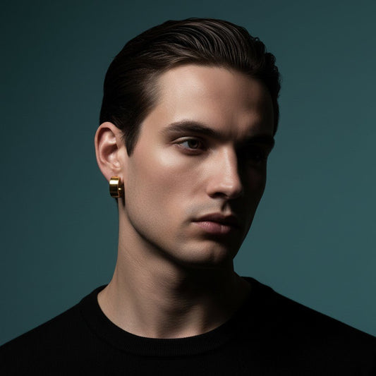 RVS Hoepel Oorringen Glad Goudkleur 20mm - Dames - Aramat Jewels - Oorringen - cadeautip