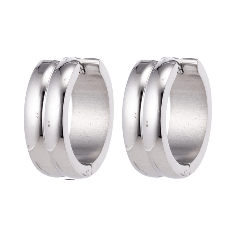 RVS Huggie Oorringen - unisex - 20x7mm - oor5832 - se41104 - Oorringen kopen# - 20mm - 7mm - alles