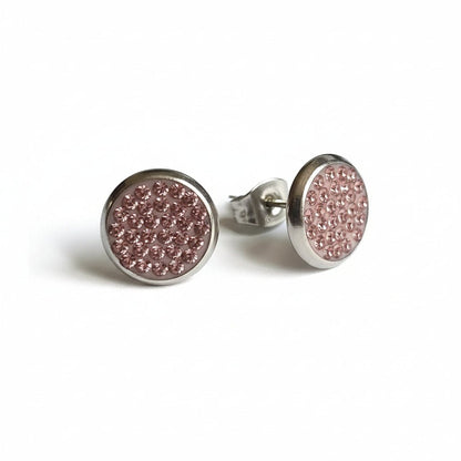 RVS Kristal Oorstekers 10mm Diverse Kleuren - Grote Zirkonia Studs - Aramat Jewels - RVS Sieraden - Oorbellen - cadeautip