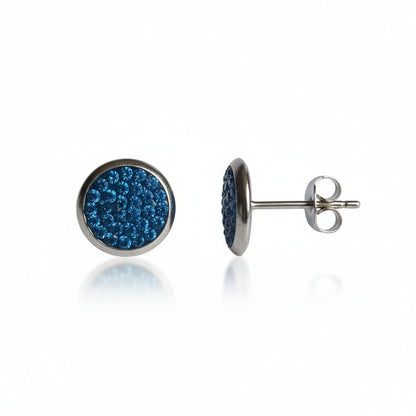 RVS Kristal Oorstekers 10mm Diverse Kleuren - Grote Zirkonia Studs - Aramat Jewels - RVS Sieraden - Oorbellen - cadeautip